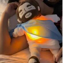 Peluche Jesús Que Respira Relajante Dormir - Azul - Ver 1
