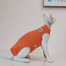 Lightweight Summer 4-Leg Breathable Fresh Sphynx Hairless Cat Clothes, Prevent Scratching Full Body Coverage