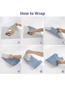 Self-Adhesive Magic Fabric Cosmetic Bag, Portable Protective Makeup Pouch, Camera Lens Protector, Fashionable Travel Storage Bag, Suitable For Beauty Essentials, Travel, Gifts And Daily Use Make Up Bag - Blue - View 6