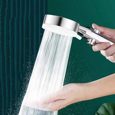1 pezzo Soffione doccia portatile pressurizzato con 5 modalità di regolazione del flusso d'acqua, ugello doccia per bagno, accessorio doccia completo per un aggiornamento totale del bagno.