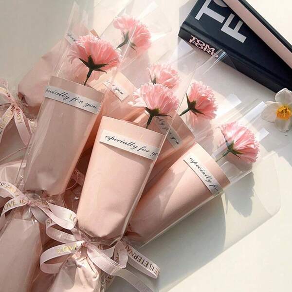 Valentinstag Geschenk einzelne Tulpe Strauß Seife Blume Nelke beendet Geschenk für Mama Geburtstag Geschenk Valentinstag