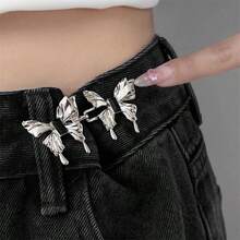 1/3/6pcs Light Luxury Elegant, Four Pointed Star Waist Tightening Tool, Adjustable Waist Buckle, Fashionable Jeans, Fixed Waist Buckle