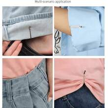12Pcs New U-Shaped Jeans With Waist Clip, Waist Circumference Reduced, Tightening Tool, Nail Free, Adjustable, Fixed, Invisible Pin Waist Button Fixing Button - Multicolor - View 7