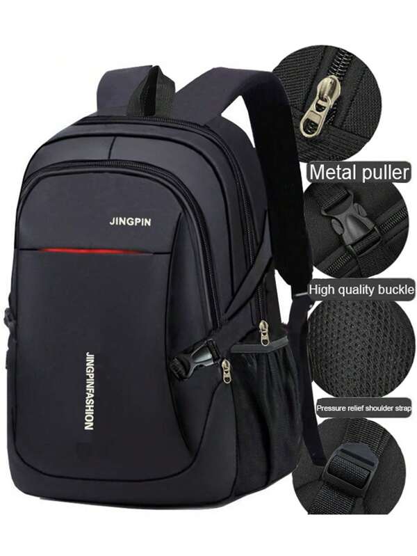 Mochila escolar para ocio masculina, versión coreana de mochila de lona simple, de gran capacidad para mochila de escuela secundaria, bolsa de viaje para computadora