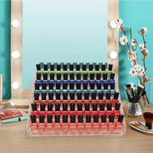 Clear Nail Polish Paint Organizer Holder Rack Shelf 6 Tier Acrylic Tattoo Ink Essential Oil Display Stand Holds Up To 4896 Bottles For Table Fit 12oz Bottles