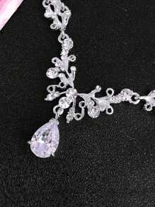 4pcs Teen Jewelry Set, Princess Necklace Set, Crown Necklace Set, Crystal-Grade Children Party Tiara, Luxury Crown Necklace Gift Box, Suitable For Weddings, Holidays, Galas