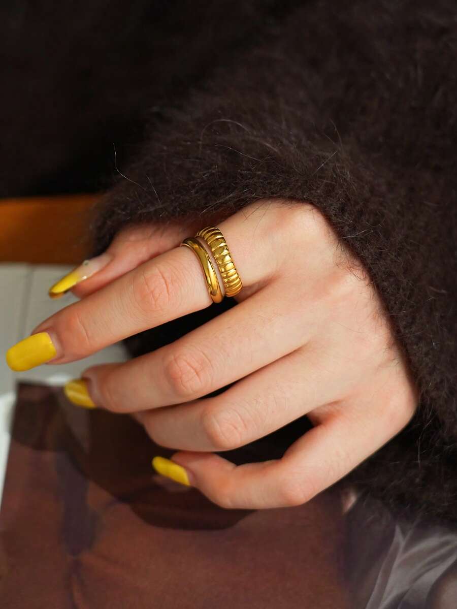 Fashion Unique Design Minimalist Style Stainless Steel Open Ring ...