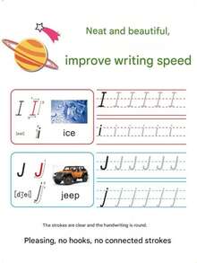1pc/4pcs Reusable Magic Handwriting Practice Book, Calligraphy Copybook, Suitable For Children, Magic Writing Pad, Tracing Book, Holiday Gift, Stationery Gift, Learning Supplies, Birthday Gift, Christmas - No Pen Needed, Can Write With Regular Ballpoint Pen. (Color And Details Random) - Multicolor - View 6