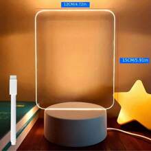 Moderne LED Nachricht-Display Nachtbeleuchtung - USB betriebene Acryl Schreibtischlampe, warmes Licht Dekor Geschenk für Schlafzimmer oder Büro, kreative beschreibbare Lichtfunktion, Schlafzimmer Nachtlicht | Moderne Nachtbeleuchtung | USB Leuchte, Zeichenbrett, Abschlussgeschenk, Einschulung