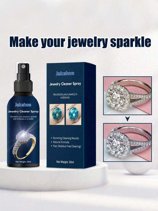Jewelry Cleaner Spray Gemstones - Concentrated Anti-Tarnish Formula With Tributyltin Compound - Fast Acting, Oxidation Prevention, Deep Cleaning Jewelry Polish
