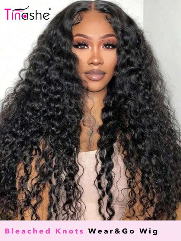 Tinashe Tinashe Wear&Go Deep Wave Wig Human Hair Pre Cut Pre Bleached Knots Pre Plucked Glueless Curly Lace Closure Wig