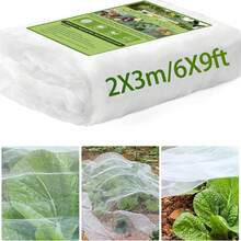 8.2x9.84英尺/6.56*9.84英尺 1件装 防紫外线网 60防护帐篷 植物作物 蔬菜 水果 花卉 花园防鸟网 花园植物罩 细网防鸟防虫网 - 白色 - 查看 3