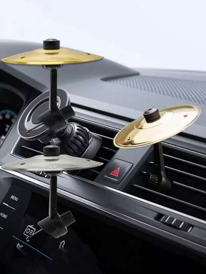 1pc Car Drum Cymbals Air Vent Clip Auto Musical Instrument AC Air Outlet Ornament Automotive Interior Decoration Car Accessories