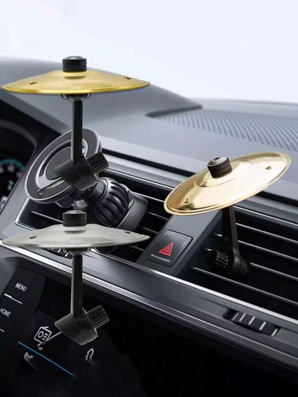 1pc Car Drum Cymbals Air Vent Clip Auto Musical Instrument AC Air Outlet Ornament Automotive Interior Decoration Car Accessories