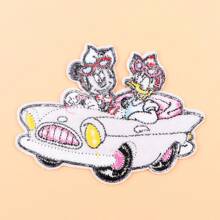 Disney 1pc Disney Mickey, Minnie, Donald Duck, Daisy Duck Fabric Applique Patch, DIY Decorative Accessories For Bags, Clothes Summer, School