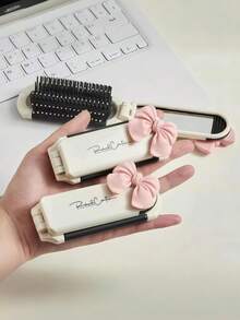 家顺美发木质气囊梳按摩梳手持省力圆头竹齿不伤发女士长发家用橡胶气垫梳礼物头部经络气垫梳按摩大梳子