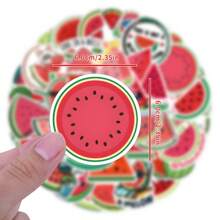 55Pcs Watermelon Stickers Vinyl Aesthetics Motivational Stickers Scrapbook, Journaling, Laptop, Bumper, Skateboard, Water Bottles, Computer, Phone, Cartoon, Hard Hat, Car Stickers