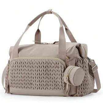 1 件婴儿尿布包，大容量尿布手提包，带奶嘴盒的旅行尿布包，尿布手提包，孕妇旅行手提包