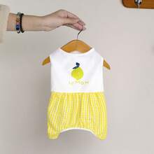 源头工厂春夏薄款宠物四腿裤猫比比熊泰迪雪纳瑞家居衣服宠物衣服 - 黃色 - 查看 18