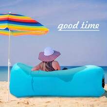 Sofá inflável, espreguiçadeira inflável, rede para sofá inflável, sofá inflável para camping, bote inflável para piscina e praia, sofá inflável portátil com airbag à prova d'água e vazamentos, atualize seus acessórios de camping. Fácil de instalar, perfeito para equipamentos de caminhada ao ar livre, piqueniques, praias, cadeiras de praia e festivais de música. (O pacote do cartão de identificação não inclui o sofá inflável, apenas uma bolsa vazia separada) - Multicolorido - Ver 9