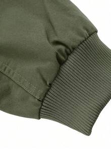 Men's Loose-Fitting Winter Coat With Flap Pockets, Lined With Thick Wool, A Classic And Warm Jacket. - 軍綠色 - 查看 11