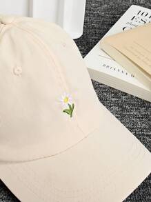 DareSee 1pc Y2k Style Embroidered Floral Baseball Cap, Suitable For Daily Commute And Outdoor Activities, Simple Style Y2k Baseball Cap, Youth Fashion, Sunscreen Cap Valentine's Day MusicFest Y2KFest Back To School Autumn Christmas Christmas Winter Christmas Gifts