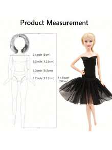 Doll Dress Closet Doll Exquisite Cute Ballet Tutu Skirt, Multi-Color, Suitable For Performance, Afternoon Activities, Etc. (Doll Not Included)