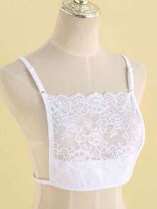 一件抹胸吊带背心，胸部遮盖，防止走光，前开襟设计，假领，适合低领服装，可用于圣诞装饰连衣裙 - 手工假領子 - 查看 21