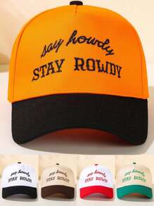 Gorro holgado casual con estampado de letras de moda para hombre