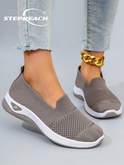 STEPREACH 2025秋季女款运动鞋新款女士休闲运动鞋网眼透气舒适镂空时尚轻便防滑柔软