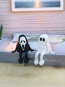 Mini fantôme noir/blanc, figurine de chorale de fantômes, modèle de scène d'Halloween mini-citrouille homme, décoration de maison, blague, petit cadeau en résine amusant