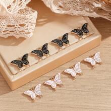 8pcs/Set Elegant Bowknot Korean Style Metal DIY Jewelry Pendant Charm Accessories