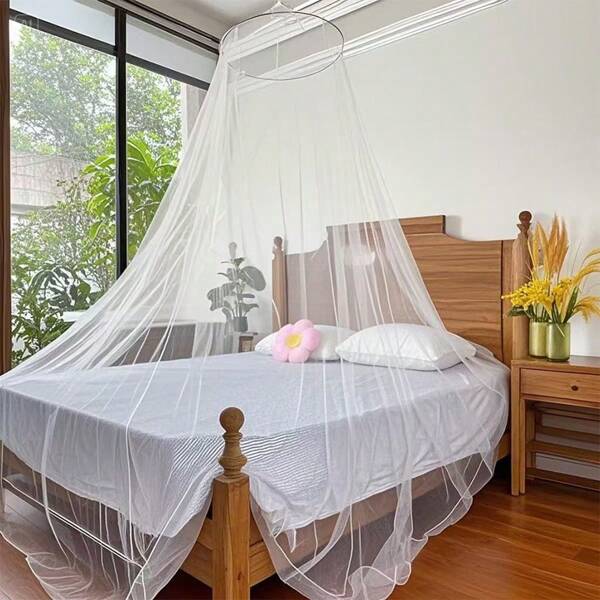 1 pieza Dosel de cama con red mosquitera, dosel de cama para la decoración de la habitación de los niños - Protección contra insectos Dosel colgante para adultos, bebés, campamento al aire libre, protección del jardín, sin aberturas