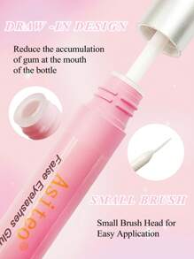 Asiteo 1pc Long Lasting Eye Lash Glue For Personal DIY Eyelash Extension Waterproof Strip Cluster Eyelash Adhesive Glue Mild High Tack Eye Lash Glue For Beginners Hypoallergenic Waterproof Eye Lash Glue - 5ml Lash Glue,Eye Lash Glue