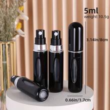 4 件 5 毫升金属迷你香水样品瓶，可重复填充，便携旅行装