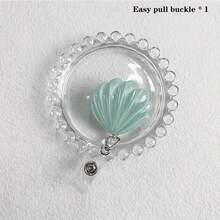 1 件/5 件卡通闪光贝壳身份证 - 工作证件卡绳卡，带伸缩易拉扣，学校用品，返校 - 彩色 - 查看 15