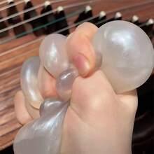 1/5/12PCS 糖球，压力球挤压玩具，缓慢上升挤压压力缓解球透明麦芽糖浆填充可塑放松感官坐立不安压力玩具手部锻炼球送给朋友的礼物 - 彩色 - 查看 6