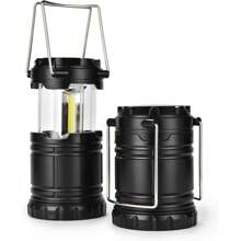 2 Packs LED Battery Operated Lights, Portable Survival Battery Powered Lamp, Camping Lantern, Suitable For Hurricane, Emergency, Storm, Outages, Outdoor Collapsible Lanterns