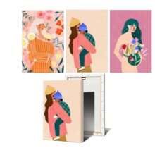 1pc Wall Arts Posters Optional Frame Pop Motherhood Art Print Poster New Mum Breastfeeding Baby Shower Canvas Printing Decoration Ornaments For Home Living Room Decor LGBT