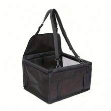 1 Stück Hundeautositz und Reisegurt - Oxford atmungsaktiv faltbar weich waschbar Haustierträger mit Gurt und verstellbaren Schultergurten, ermöglicht sicheres Autofahren und bietet Katzen und kleinen Hunden eine bequeme Aussicht