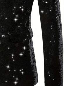 Plus Size Sequin Blazer For Men, Suitable For Party, Wedding, Ceremony