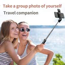 2026 New Model Portable Tripod Bluetooth Selfie Stick Retractable Multifunctional Phone Holde With Selfie Light Wireless Remote - Black - View 3