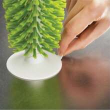 1 pièce Brosse de nettoyage de verre haute avec ventouse, Brosse pour verre à vin rouge/verrerie, Brosse à ventouse pour évier, Brosse à motif écaille de tortue