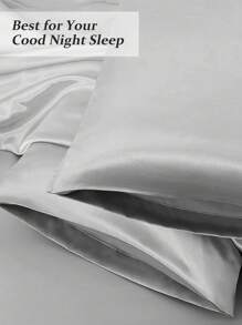 2 Stücke Satin Kissenbezüge (ohne Kissenkern), einfarbiger Kissenbezug - Größe 75x50 cm/20*30 Zoll, geeignet für Haut und Haare, weich und atmungsaktiv, glatt und kühl, geeignet zum Schlafen, geeignet für Schlafzimmer, Sofa, Heim-Dekoration.