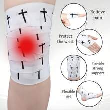 RUNJIG Sports Tape, White Sports Tape, Very Strong, No Sticky Residue, Wrist And Ankle Tape For Gymnastics, Boxing, Hockey, Rock Climbing, Hockey Stick Injuries Medical Sports Protective Bandage