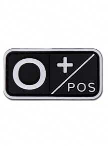 PVC Luminous Blood Type Armband A+ B+ AB+ O+ Patch Morale Patch Soft Glue(1pc)