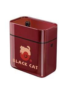 1 pieza Soporte de pared para basura, cubo de basura creativo de dibujos animados para cocina/oficina con tapa abatible, sin necesidad de taladrar