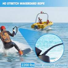 75FT Wakeboard Rope And Handle No Stretch Dyneema Wakeboard Tow Rope 4 Sections Floating Water Ski Ropes For Wakeboarding Waterskng Kneeboarding And Wakesurfing - Blue - View 2