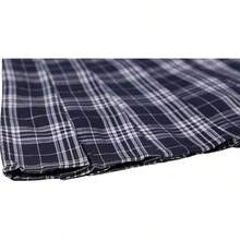 Women Girls Short High Waist Pleated Skater Tennis Skirt - Blacknavy Stripes - View 8
