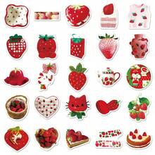 50 buah Stiker Stroberi, Menarik & Lucu, Motif Buah Beri, Stiker Stroberi Kartun, Stiker Vinyl Tahan Air, Cocok untuk Amplop, Botol Minum, Komputer, Laptop, Ponsel, Koper, Buku Catatan, Kulkas, dll. - MultiWarna - View 3